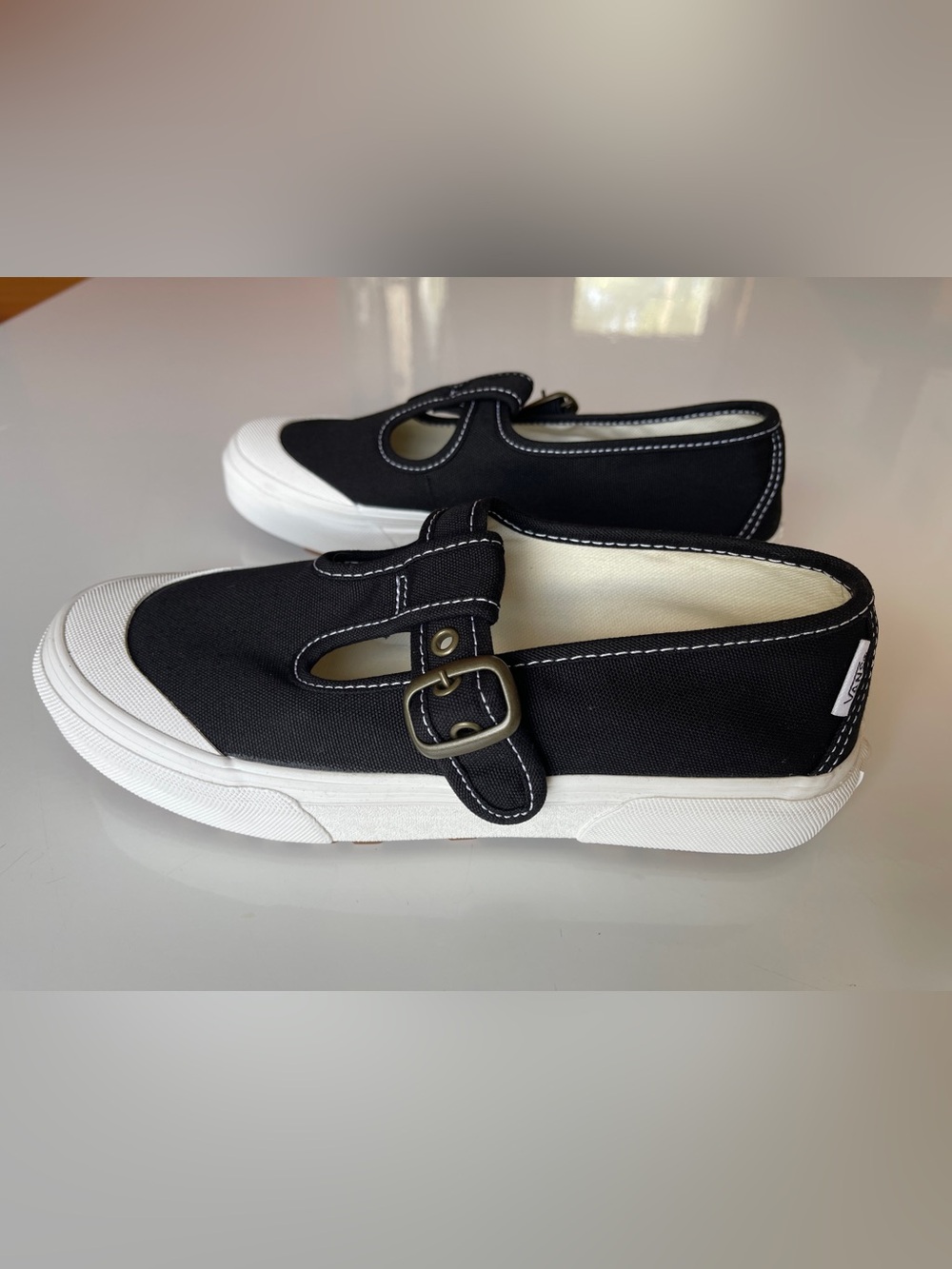 Vans Black and White Mary Jane Platform Sneakers - Picture 3 of 7